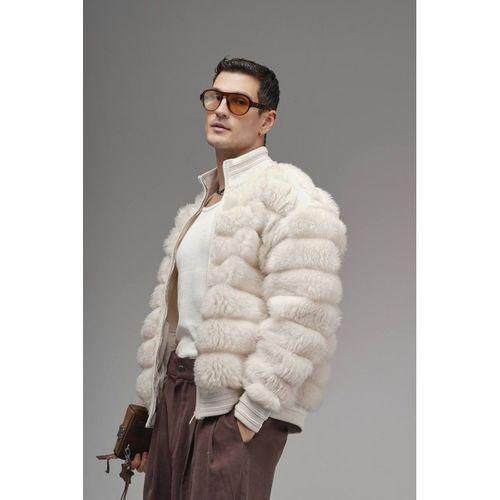 Oversize Fermuar Kapamalı Dik Yaka Astarsız Peluş Ceket