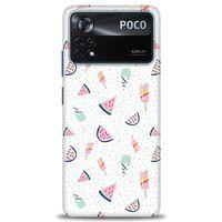 Xiaomi Poco X4 Pro 5G Kılıf HD Baskılı Kılıf - Dondurma ve Karpuz + Tam Ekran Koruyucu