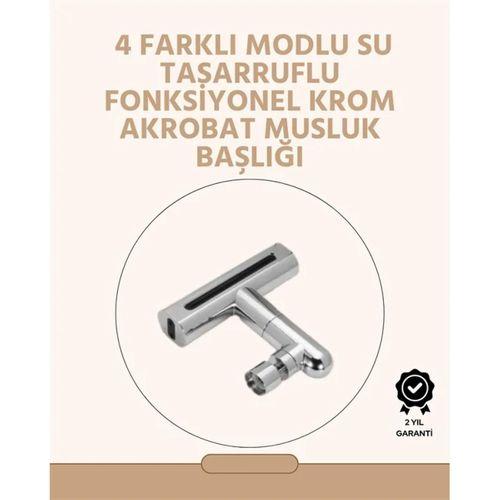 360° Dönüşlü Su Akışı Başlığı | 4'ü 1 Arada Kullanım