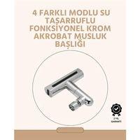 360° Dönüşlü Su Akışı Başlığı | 4'ü 1 Arada Kullanım