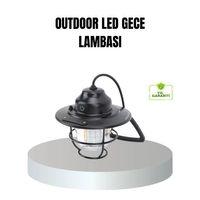 Retro Kamp Lambası Su Geçirmez Taşınabilir Gece Işığı Uzun Pil Ömürlü