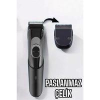 Saç Sakal Vücut Şarjlı Kablosuz Tıraş Makinesi Profesyonel Paslanmaz Çelik