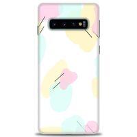 Samsung Galaxy S10 Kılıf HD Baskılı Kılıf - Renkler Çubuklar + Tam Ekran Koruyucu