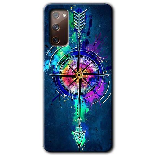 MRCİLETİSİM MRCİLETİSİM Samsung Galaxy S20 FE Kılıf HD Desen Baskılı Arka Kapak + Temperli Cam - Gizemli Pusula