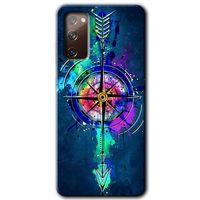 MRCİLETİSİM MRCİLETİSİM Samsung Galaxy S20 FE Kılıf HD Desen Baskılı Arka Kapak + Temperli Cam - Gizemli Pusula