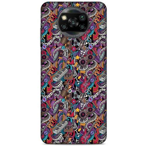 Retro (2) Desen Kabı Renkli Xiaomi Redmi Poco X3 Kılıf