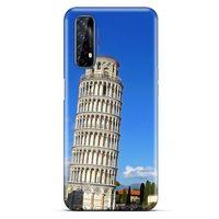 Oppo Realme 7 Kılıf Dünya Mimarisi (21) Koruyucu Kapak Pisa Kulesi İtalya