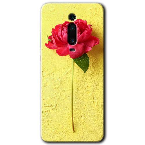 Xiaomi Mi 9T Kılıf HD Desen Baskılı Arka Kapak - Kırmızı Gül + Kırılmaz Cam