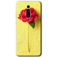 Xiaomi Mi 9T Kılıf HD Desen Baskılı Arka Kapak - Kırmızı Gül + Kırılmaz Cam