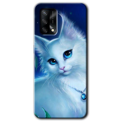 OPPO Oppo A74 Kılıf HD Desen Baskılı Arka Kapak - Cat Glance