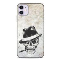Lopard Apple Iphone 11 Uyumlu Kılıf Tattoo's (24) Darbe Emici Kılıf Şapkalı İskelet