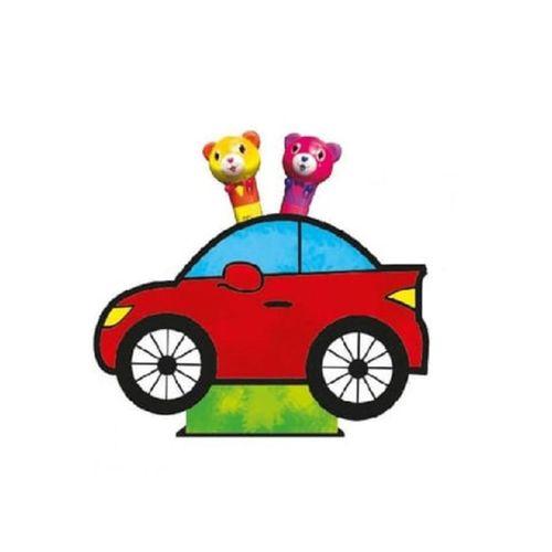 VIP KALİTE MAKET AHŞAP KALEMLİK AHŞAP KUMBARA SETİ 6 AKRİLİK BOYA SETİ AHŞAP ARABALI KALEMLİK