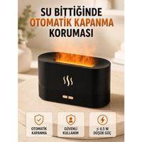 Alev Efektli Ultrasonik Aroma Difüzörü 180 Ml Led Işıklı Hava Nemlendirici