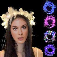 Led Işıklı Rgb 3 Fonksiyonlu Otrişli Parti Tacı Beyaz Renk