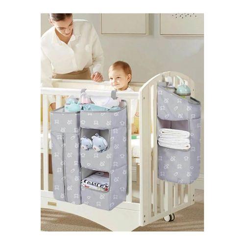 Beşik Organizer Beşik Yanı Düzenleyici Bebek Odası Organizer 3 Bölmeli Büyük Beşik Organizer