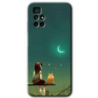 Xiaomi Redmi 10 HD Baskılı Kılıf + 9D Tam Ekran Koruyucu - Kedili Kız