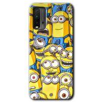 Xiaomi Redmi 9T Kılıf Baskılı Arka Kapak - Minion Ordusu +Tam Ekran Koruyucu