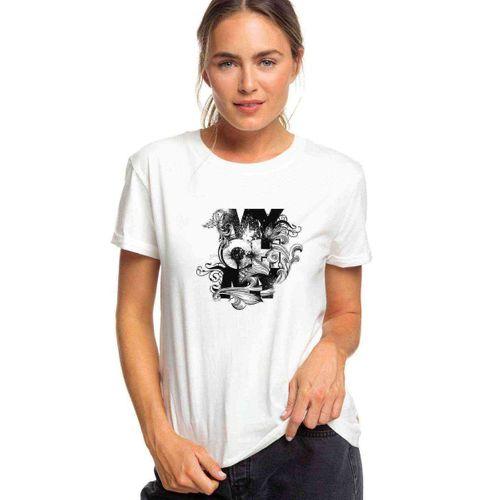 My O My Baskılı Beyaz Kadın Tshirt