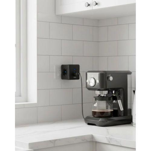 Akım Ve Voltaj Korumalı Küp Priz 3 Usb Destekli