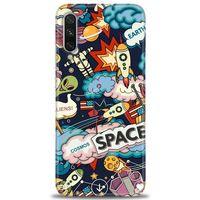 Xiaomi Mi A3 Kılıf HD Baskılı Kılıf - Space + Tam Ekran Koruyucu