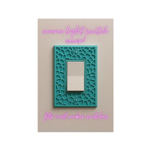 Voronoi Işık Anahtarı Kapağı 3D Baskı (Bu ürün Sadece Plastik parçadır - Almadan Önce Soru Sorabilirsiniz)