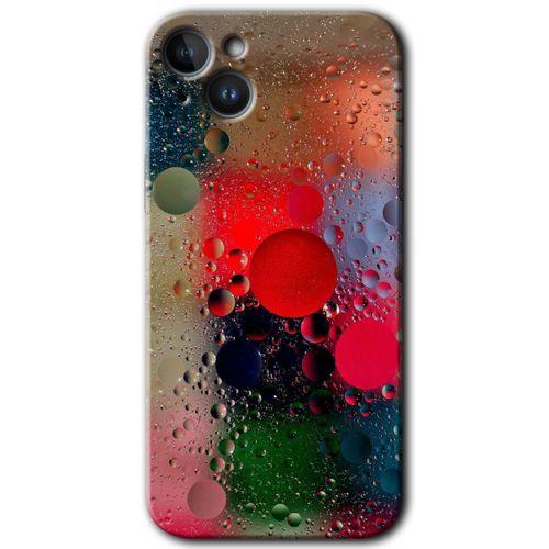 Potkal Hediye Fabrikası Potkal Hediye Fabrikası iPhone 14 Kılıf HD Desen Baskılı Arka Kapak - Temperli Cam - Wet Bubbles