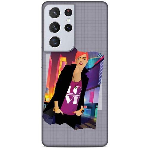 Lopard Samsung Galaxy S21 Ultra Uyumlu Kılıf Sokak Modası (52) Kabı