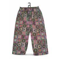 İthal Viskon Geniş Paça Şık Etnik Otantik Desenli Pantolon - Royaleks - Desen1