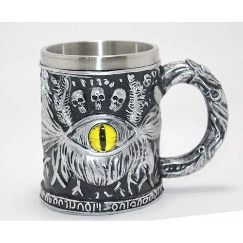 Mistik Ejderha Gözü 3d Kabartmalı Paslanmaz Çelik Kupa Bardak