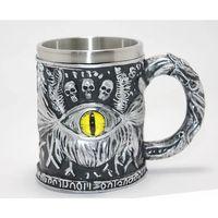 Mistik Ejderha Gözü 3d Kabartmalı Paslanmaz Çelik Kupa Bardak