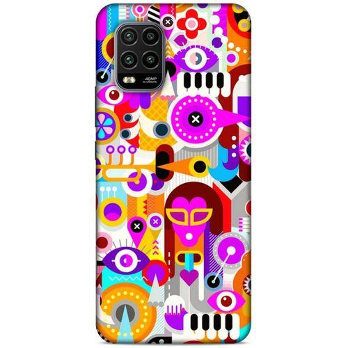 Lopard Xiaomi Mi 10 Lite Uyumlu Kılıf Soyut Sanat (20) Desenli Koruyucu Kılıf