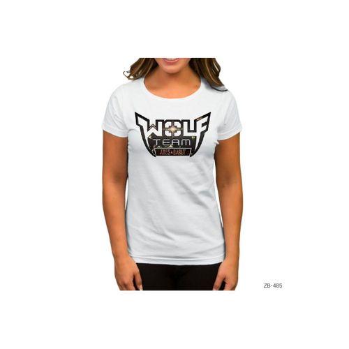 Wolfteam Ateş Barut Beyaz Kadın Tişört