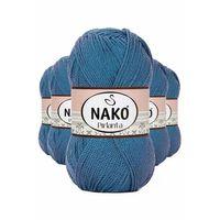 5 Adet Pırlanta Amigurumi El Örgü İpi Yünü Turkuaz 3409 - nako mudanis