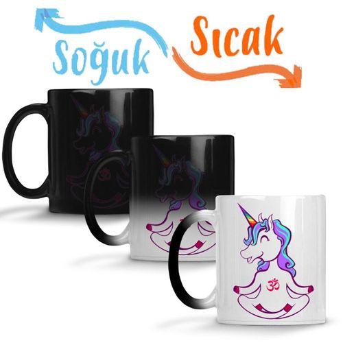 Unicorn Yoga Sihirli Kupa Bardak Porselen