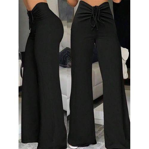 Kadın Yüksek Bel önden Büzgülü Ispanyol Ithal Krep Pantolon