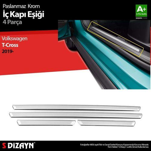 Volkswagen T-Cross Uyumlu Krom İç Kapı Eşiği 4 Parça. 2019 Üzeri Parça