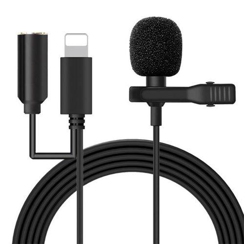 Powermaster JH-041-A Cep Telefonu için Ligthning Girişli Youtuber Yaka Mikrofonu