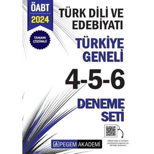 2024 ÖABT Türk Dili ve Edebiyatı Öğretmenliği Türkiye Geneli 4-5-6 Deneme Pegem Yayınları