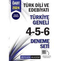 2024 ÖABT Türk Dili ve Edebiyatı Öğretmenliği Türkiye Geneli 4-5-6 Deneme Pegem Yayınları