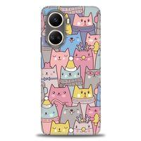 Tecno Camon 19 Neo Kılıf HD Baskılı Kılıf - Kediler + Tam Ekran Koruyucu