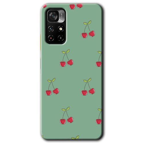 Poco M4 Pro 5G Kılıf HD Desen Baskılı Arka Kapak - Kiraz Berry