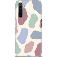 Realme 6 Pro Kılıf HD Baskılı Kılıf - Renkli Benek + Tam Ekran Koruyucu