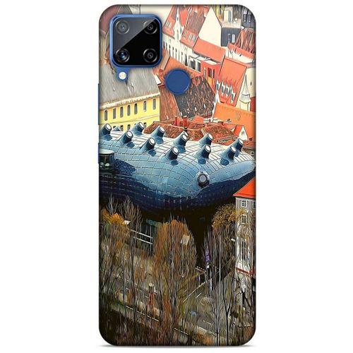Oppo Realme C15 Kılıf Dünya Mimarisi (32) Soft Silikon Kılıf Kunsthaus Müzesi Avusturya
