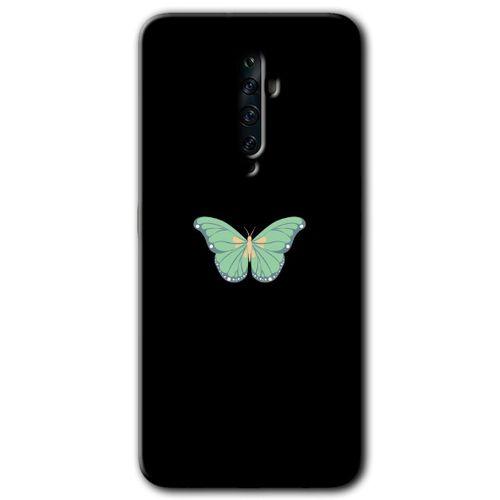 Oppo Reno 2z Kılıf HD Desen Baskılı Arka Kapak + Temperli Cam - Butterfly Tree