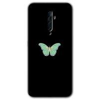 Oppo Reno 2z Kılıf HD Desen Baskılı Arka Kapak + Temperli Cam - Butterfly Tree