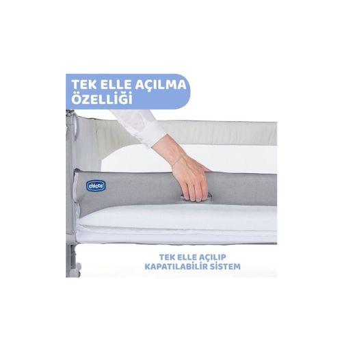 Chicco Next2Me Magic Anne Yanı Beşik Cool Grey