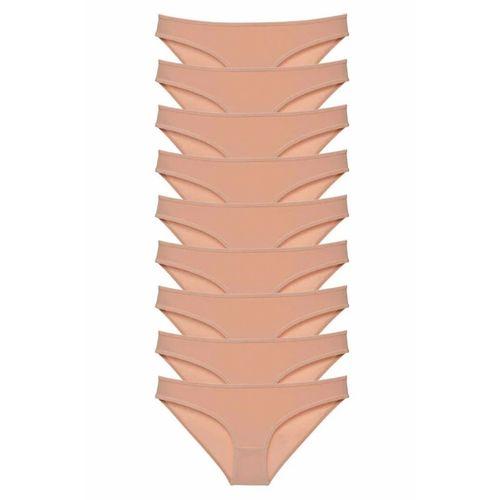 9 adet Süper Eko Set Likralı Kadın Slip Külot Ten