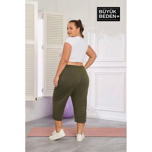 Kadın Büyük Beden New York Baskılı Standart &Regular Kalıp Şort SPR25BSRK087