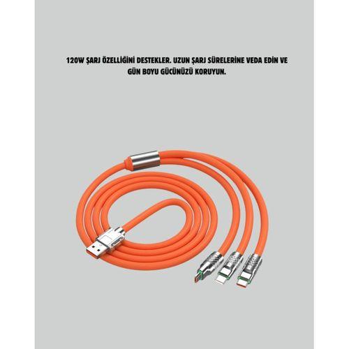 Çoklu Cihaz Dostu 120 w Hızlı Şarj Kablosu – Tek Kablo İle Her Cihaz Elinizin Altında