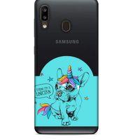 Zoologix (24) Samsung Galaxy A20 Şeffaf Kılıf Silikon Desenli